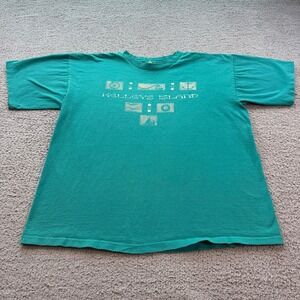 Vintage 90s Prairie Mountain Kelleys Island T Shirt XL Teal Single Stitch USA